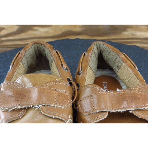 Cole‎ Haan Toddler Boys 11 Medium Brown Boat Shoe Leather - Picture 3 of 6